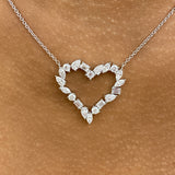 Diamond Pendant Necklace 1.6 ct White Gold