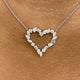 Diamond Pendant Necklace 1.6 ct White Gold
