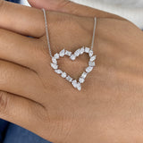 Diamond Pendant Necklace 1.6 ct White Gold