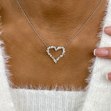 Diamond Pendant Necklace 1.6 ct White Gold