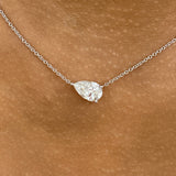 Diamond Pendant Necklace 1.5 ct White Gold