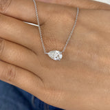 Diamond Pendant Necklace 1.5 ct White Gold