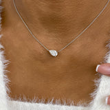 Diamond Pendant Necklace 1.5 ct White Gold