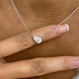 Diamond Pendant Necklace 1.5 ct White Gold