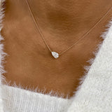 Diamond Pendant Necklace 1.5 ct Rose Gold