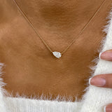 Diamond Pendant Necklace 1.5 ct Rose Gold