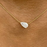Diamond Pendant Necklace 1.5 ct Yellow Gold