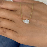 Diamond Pendant Necklace 1.5 ct Yellow Gold