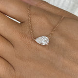 Diamond Pendant Necklace 2 ct Rose Gold