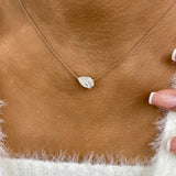 Diamond Pendant Necklace 2 ct Rose Gold