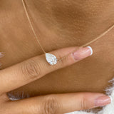 Diamond Pendant Necklace 2 ct Rose Gold