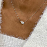 Diamond Pendant Necklace 3 ct White Gold