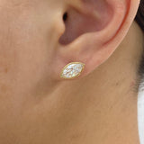 Diamond Stud Earrings 2 ct Yellow Gold