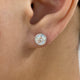 Diamond Stud Earrings 2 ct White Gold