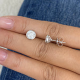 Diamond Stud Earrings 2 ct White Gold