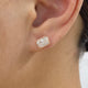 Diamond Stud Earrings 2 ct Rose Gold