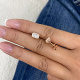 Diamond Stud Earrings 2 ct Rose Gold