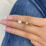 Diamond Stud Earrings 2 ct Yellow Gold