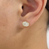 Diamond Stud Earrings 2 ct Yellow Gold