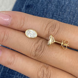 Diamond Stud Earrings 2 ct Yellow Gold