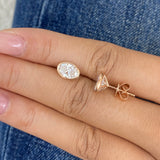 Diamond Stud Earrings 2 ct Rose Gold