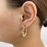 Diamond Hoop Earrings 1.6 ct Yellow Gold