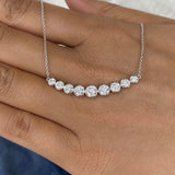 Diamond Pendant Necklace 1.6 ct White Gold