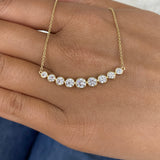 Diamond Pendant Necklace 1.6 ct Yellow Gold