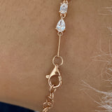 Diamond Tennis Bracelet 2.9 ct Rose Gold