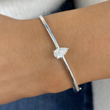 Diamond Bangle Bracelet 0.5 ct White Gold