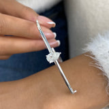 Diamond Bangle Bracelet 0.5 ct White Gold