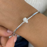 Diamond Bangle Bracelet 0.5 ct White Gold