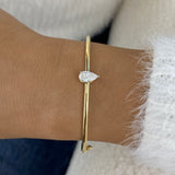 Diamond Bangle Bracelet 0.5 ct Yellow Gold