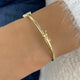 Diamond Bangle Bracelet 0.5 ct Yellow Gold