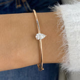 Diamond Bangle Bracelet 0.5 ct Rose Gold