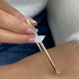 Diamond Bangle Bracelet 0.5 ct Rose Gold