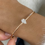 Diamond Bangle Bracelet 0.5 ct Rose Gold