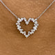 Diamond Pendant Necklace 0.9 ct White Gold