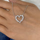 Diamond Pendant Necklace 0.9 ct White Gold