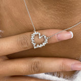 Diamond Pendant Necklace 0.9 ct White Gold