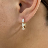 Diamond Hoop Earrings 1.4 ct Yellow Gold