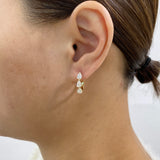 Diamond Hoop Earrings 1.4 ct Yellow Gold