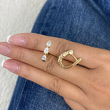 Diamond Hoop Earrings 1.4 ct Yellow Gold