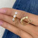 Diamond Hoop Earrings 1.4 ct Yellow Gold