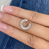 Diamond Cuff Single Earring 0.7 ct TCW, White Gold