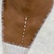 Diamond Lariat Necklace 1.6 ct Rose Gold