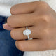 Eterna Ring 2.3 ct TCW , Solid Gold 14k