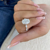 Valencia Ring 3.8 ct TCW , Solid Gold 14k