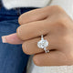 Valencia Ring 3.8 ct TCW , Solid Gold 14k