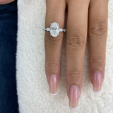 Valencia Ring 3.8 ct TCW , Solid Gold 14k